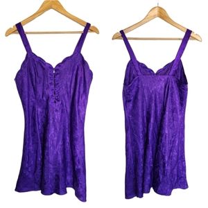 ERIKA TAYLOR INTIMATES Vintage purple butterfly slip dress